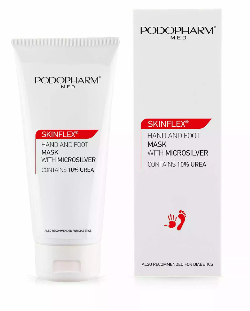 Zdjęcie produktu PODOPHARM SKINFLEX® maska do dłoni i stóp z mikrosrebrem 10% mocznika 100 ml PM20