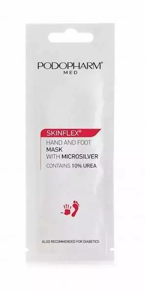 Zdjęcie produktu PODOPHARM SKINFLEX® maska do dłoni i stóp z mikrosrebrem 10% mocznika 10 ml PM32