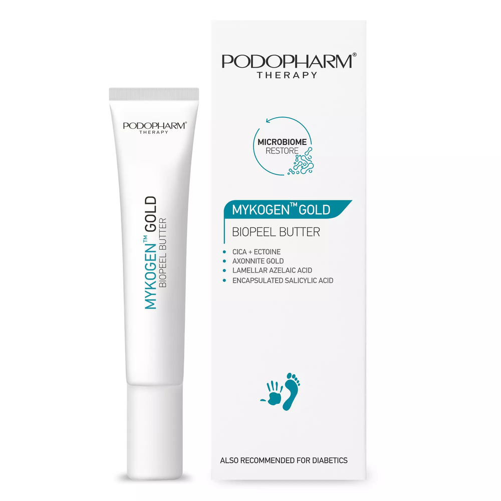 Zdjęcie produktu PODOPHARM MYKOGEN™ GOLD Bioenzymatyczne masełko złuszczające do paznokci 20 ml PT15