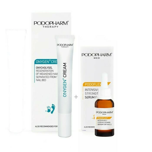 Zdjęcie produktu PODOPHARM Onygen krem + Serum inytensywnie wzmacniające paznokcie zestaw 20 ml + 10 ml
