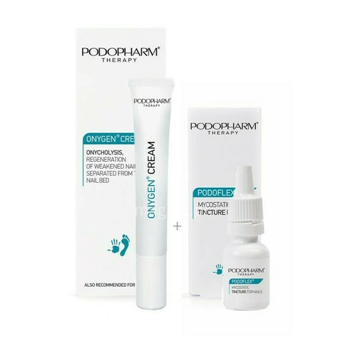 Zdjęcie produktu PODOPHARM Onygen krem  + Tinktura mykostatyczna do paznokci zestaw 20 ml + 10 ml