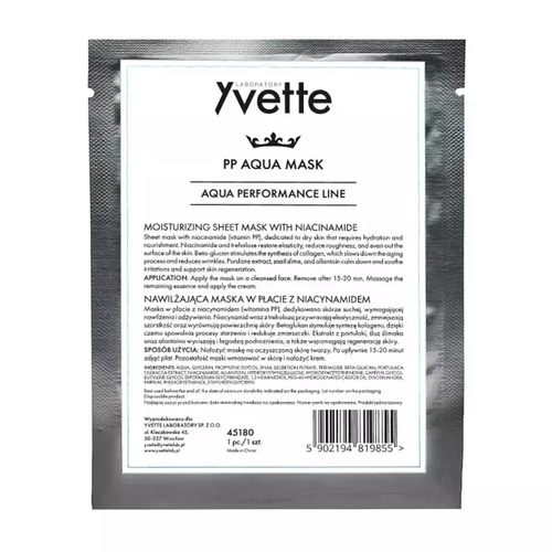 Zdjęcie produktu Yvette PP Aqua Mask - Nawilżająca maska w płacie z niacynamidem 1 szt.