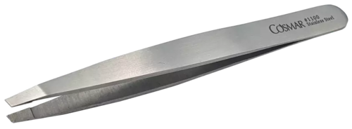 Zdjęcie produktu Pęseta kosmetyczna skośna matowa o dł. 9cm stal nierdzewna 1100